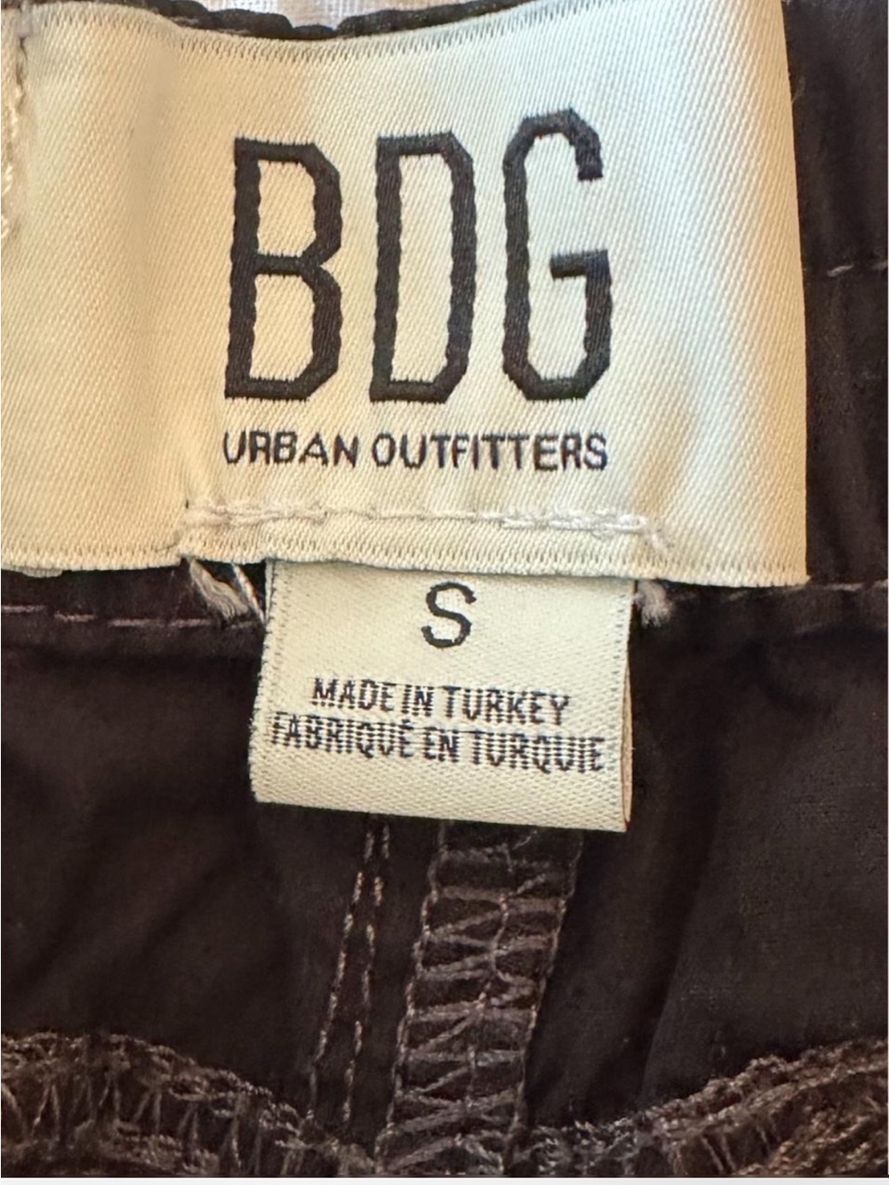 BDG Urban Outfitters Black Cargo Pants Utility Parachute Wide Leg Small - Picture 4 of 7
